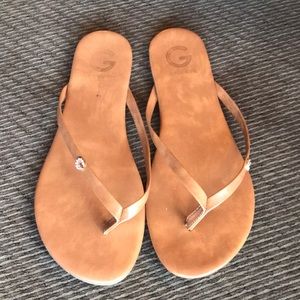 G by Guess tan flip flops!!